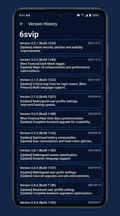 Riwayat Versi Terbaru Aplikasi 6svip untuk Android