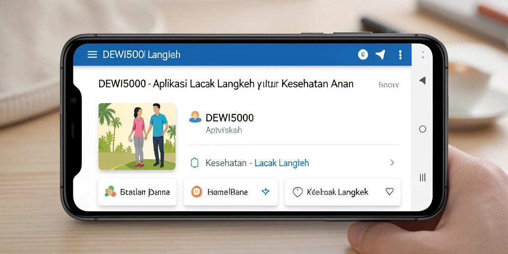Antarmuka DEWI5000 menampilkan pelacakan langkah yang akurat dan sederhana.