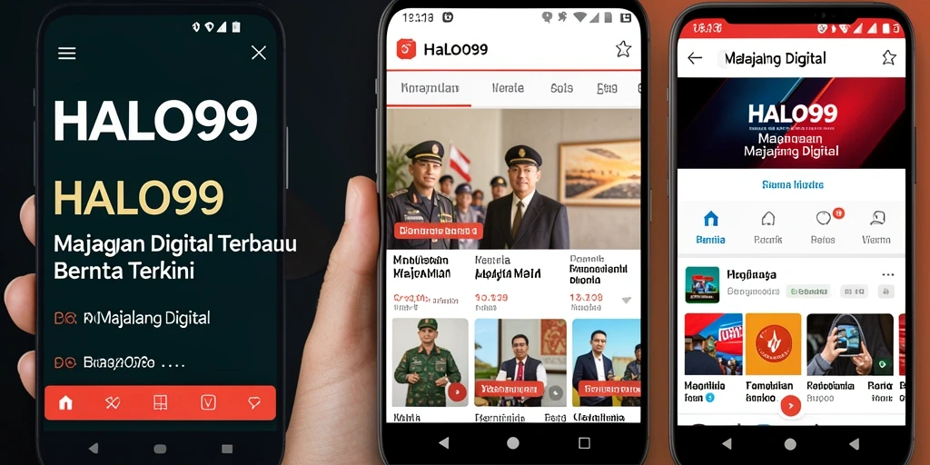 Tampilan antarmuka menarik dari aplikasi Majalah Digital HALO99.