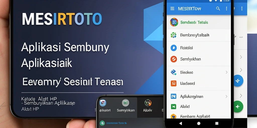 Antarmuka aplikasi MESIRTOTO untuk menyembunyikan aplikasi dengan mudah.