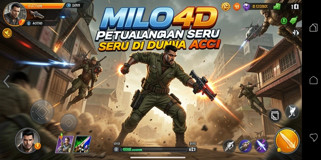 Screenshot utama MILO4D menampilkan aksi mendebarkan dalam permainan.
