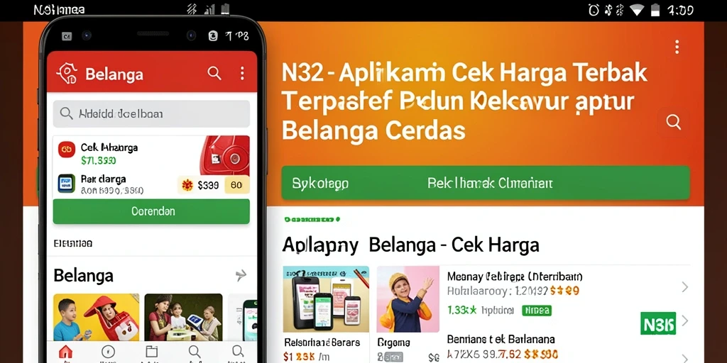 Tampilan antarmuka aplikasi Cek Harga N32 yang user-friendly.