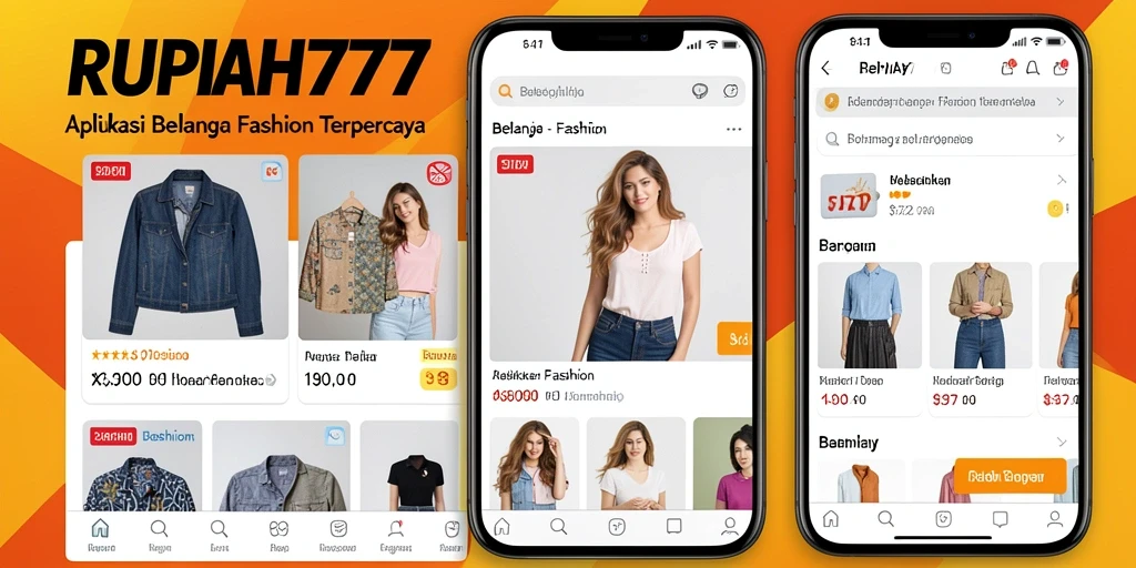 Tampilan antarmuka RUPIAH777 yang modern dan menarik untuk berbelanja fashion.