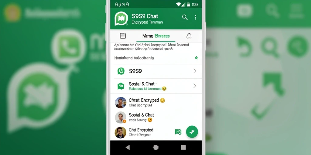 Antarmuka S9S9 yang modern dan intuitif untuk percakapan yang aman.